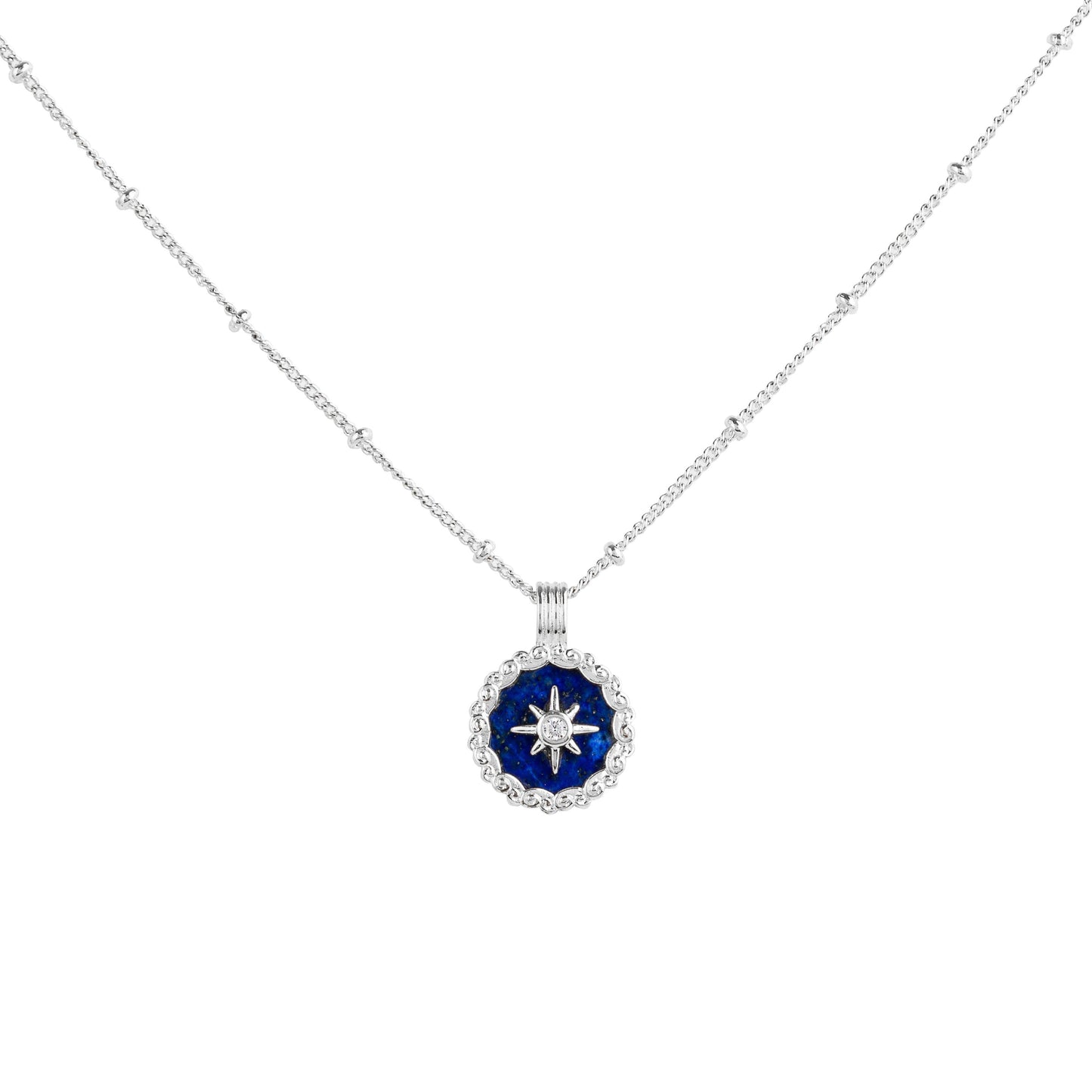 Silver Compass Necklace