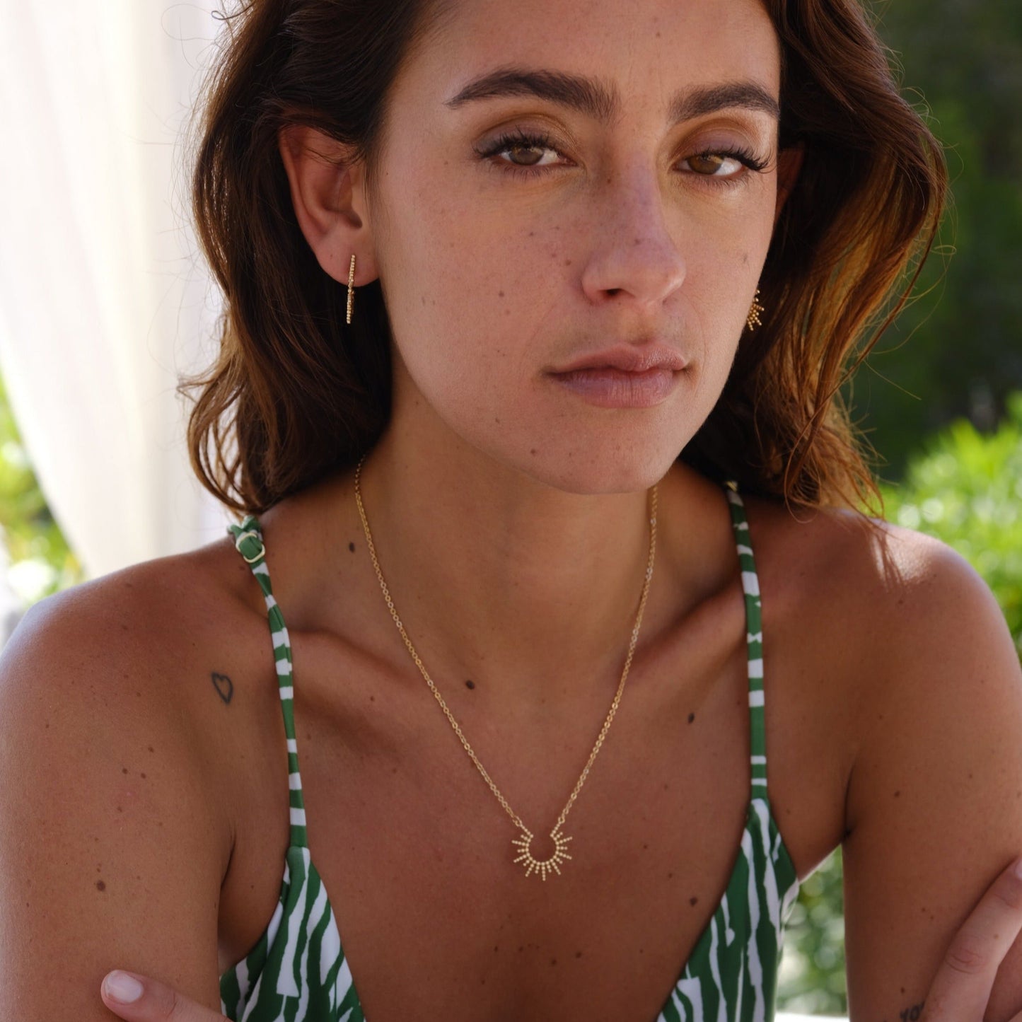 Sonnenuntergang Halskette Gold