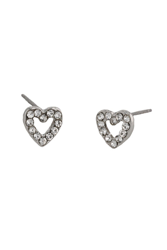 Sparkly Heart Earstuds