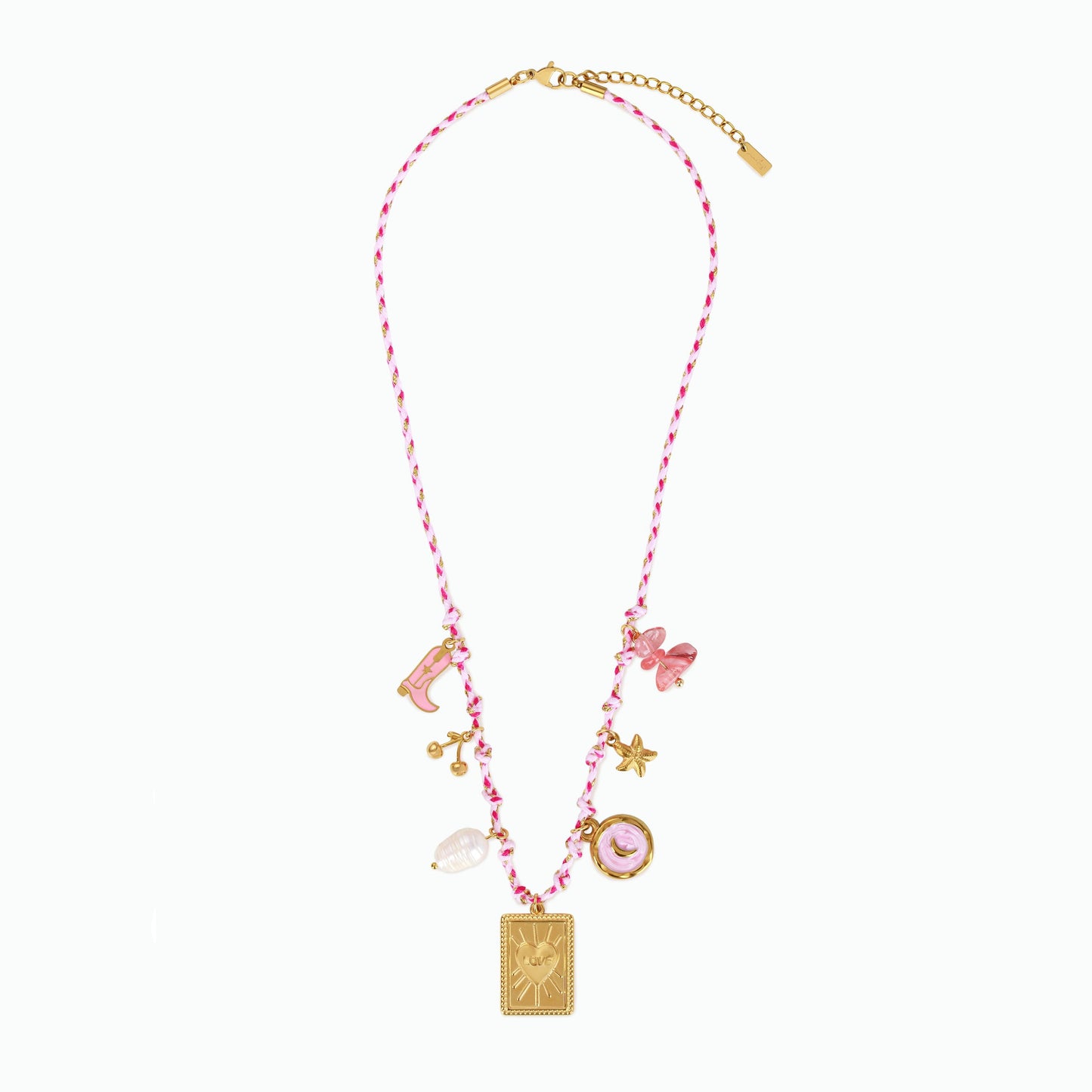 Pink Charm Necklace