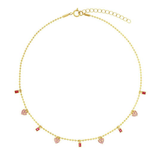 Pink Heart Necklace