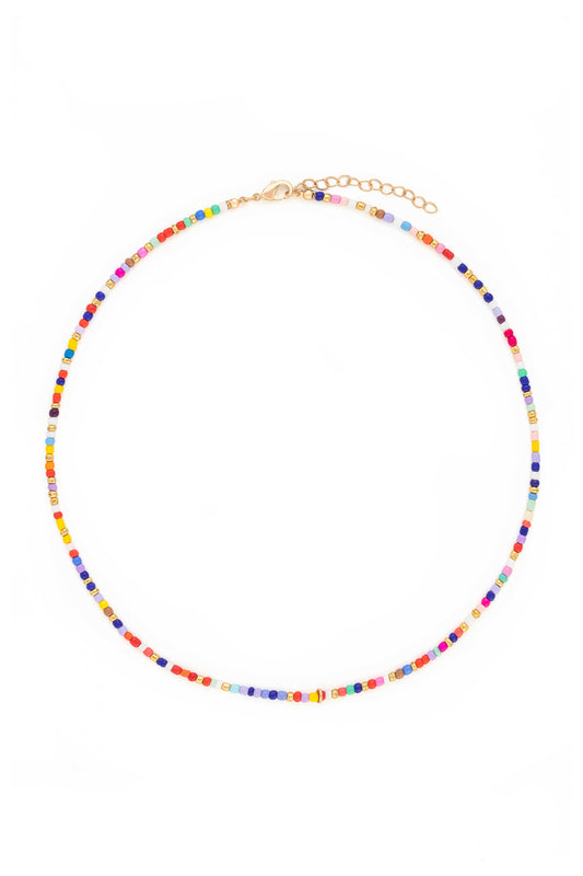 Buntes Mini Perlen Collier