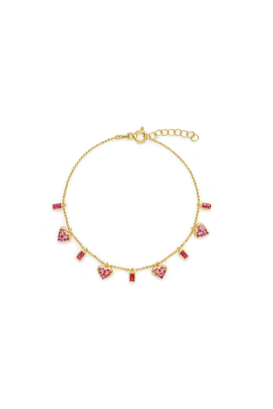 Pink Hearts Bracelet