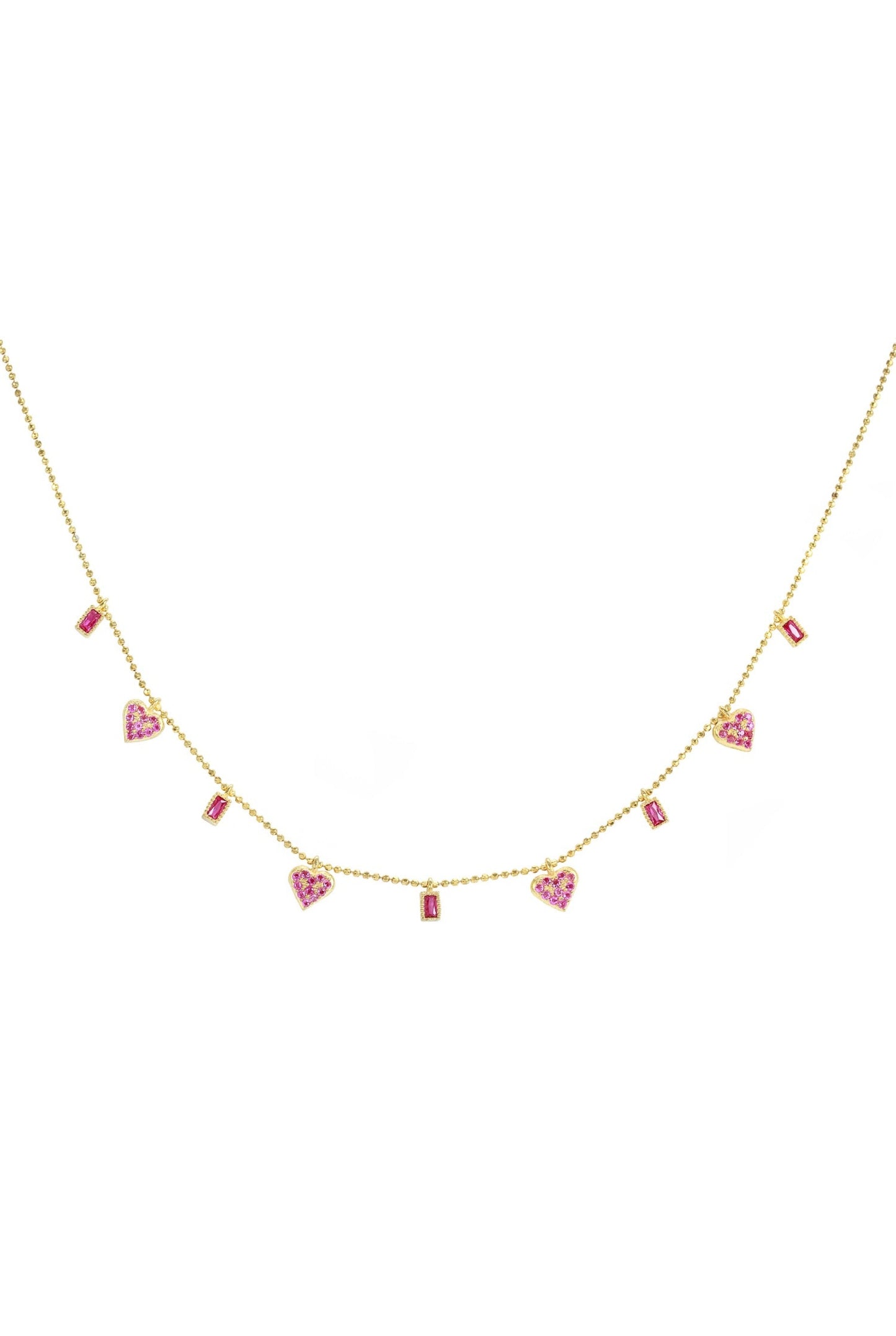 Pink Hearts Necklace