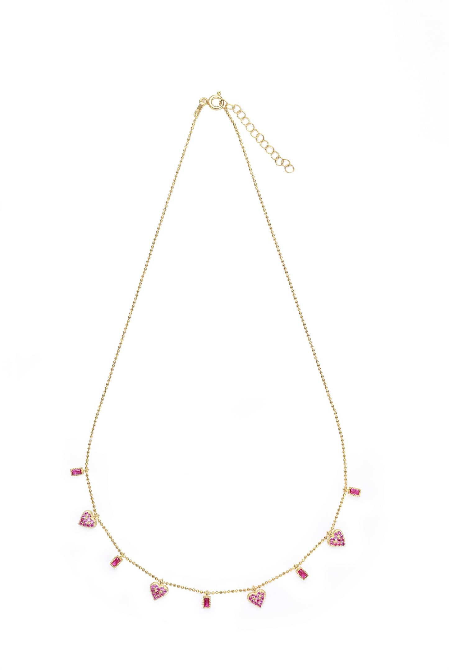 Pink Hearts Necklace