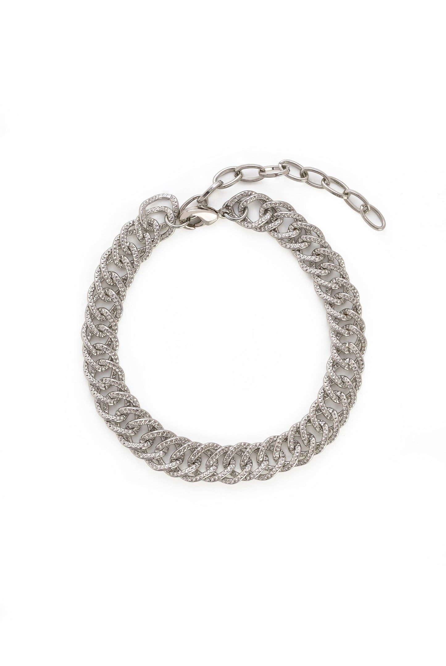 Silver Circle Link Bracelet