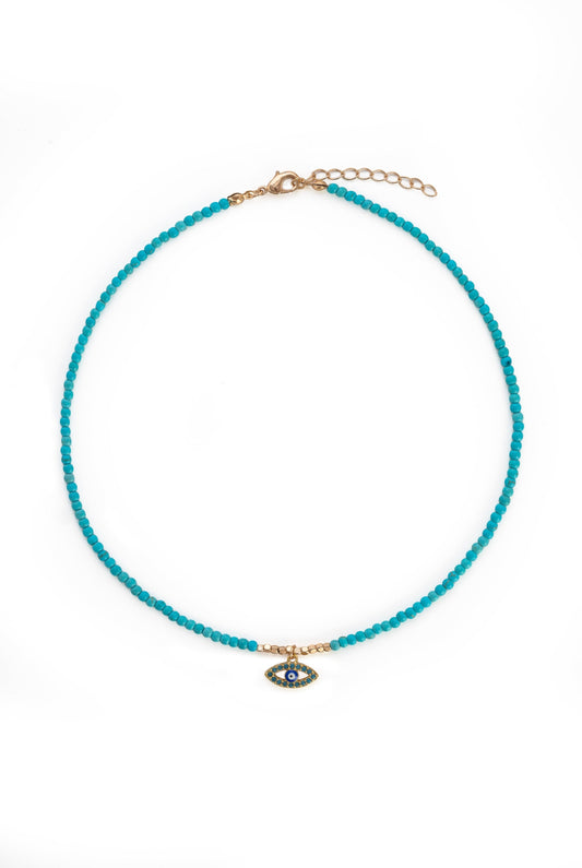 Turquoise Evil Eye Collier