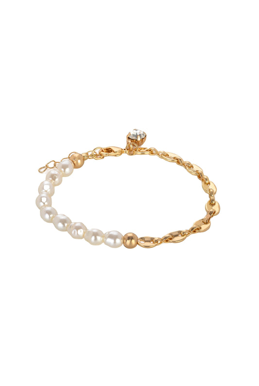 Mixed Pearl Link Bracelet