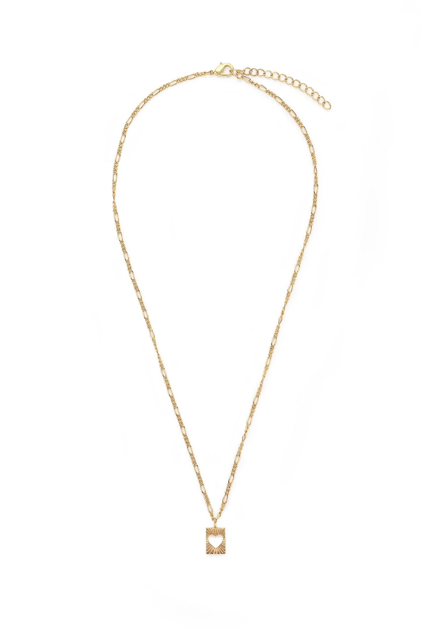 Gold Heart Card Necklace