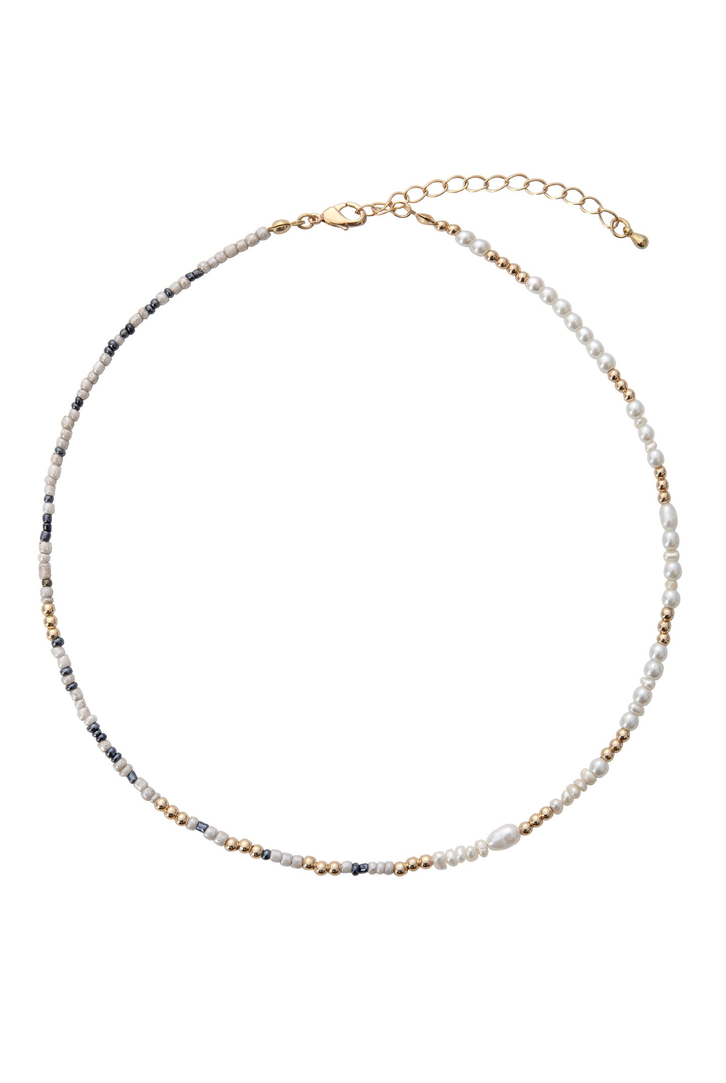 Dark Blue Beaded Collier