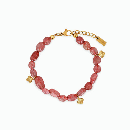 Pink Clover Leaf Bracelet