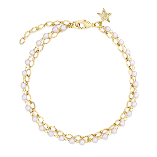 Layered Pearl Anklet