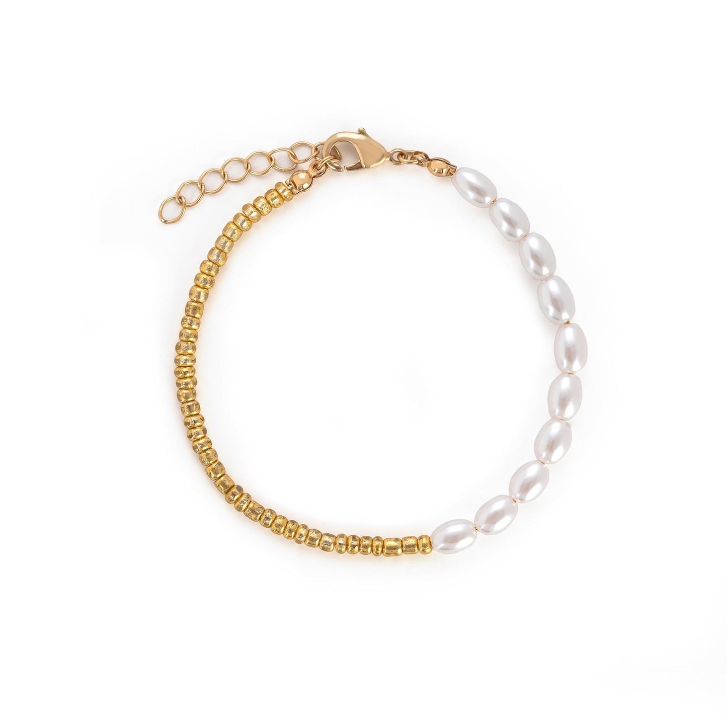 Pearl Golden Mini Beaded Bracelet