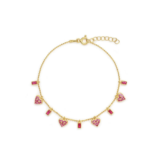 Pink Hearts Bracelet