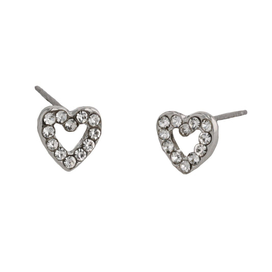 Sparkly Heart Earstuds