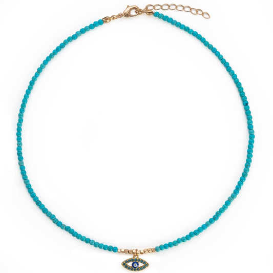 Turquoise Evil Eye Collier